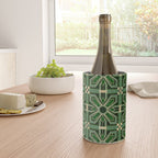 Art Deco Floral Tiles in Emerald Green and Faux Gold Wine Chiller Gallery Image 4