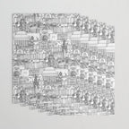 Edinburgh toile black white Wrapping Paper Gallery Image 3