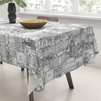 Edinburgh toile black white Tablecloth Gallery Image 3