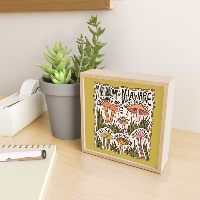 Mushrooms of Delaware Mini Art Print Gallery Image 2