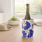 Klimts always blooming good mood bright blue Wine Chiller Gallery Image 4