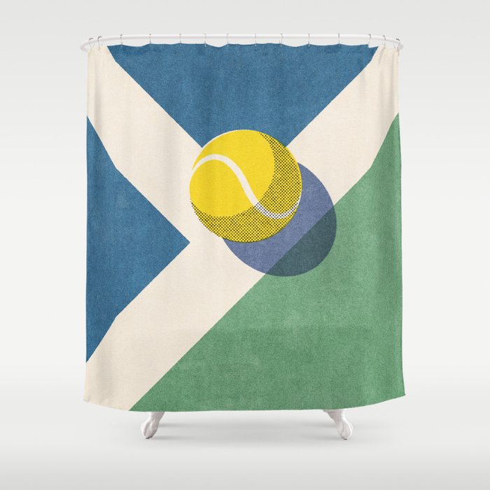 BALLS - Tennis - Hard Court - II Shower Curtain Gallery Image 1