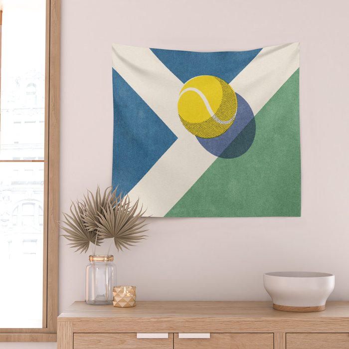 BALLS - Tennis - Hard Court - II Wall Tapestry Gallery Image 2