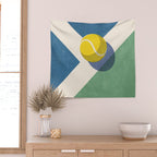 BALLS - Tennis - Hard Court - II Wall Tapestry Gallery Image 2