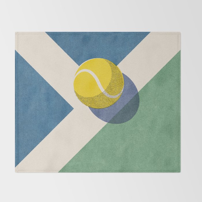 BALLS - Tennis - Hard Court - II Throw Blanket Gallery Image 2