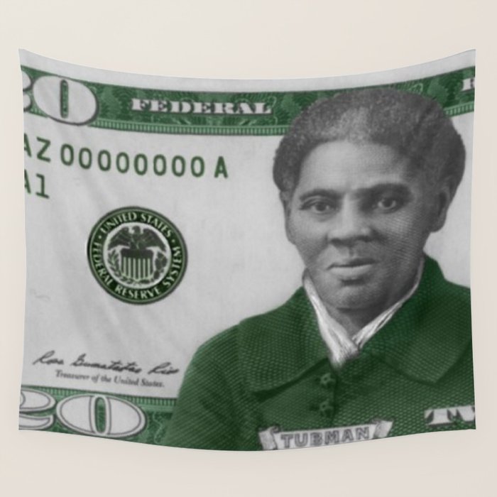 Proposed African American Icon Harriet Tubman Single U.S. Mint 20 Dollar bill Wall Tapestry Gallery Image 1