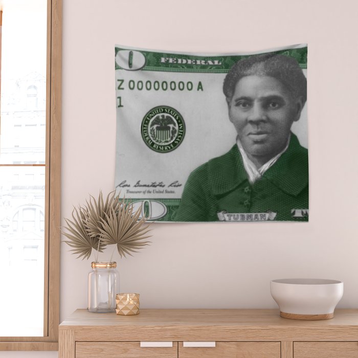 Proposed African American Icon Harriet Tubman Single U.S. Mint 20 Dollar bill Wall Tapestry Gallery Image 2