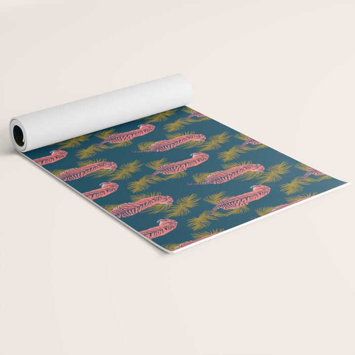 Paisley Tiger - navy Yoga Mat Gallery Image 2