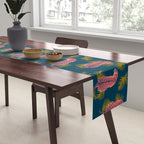 Paisley Tiger - navy Table Runner Gallery Image 2