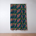 Paisley Tiger - navy Window Curtain Gallery Image 3