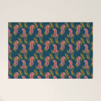 Paisley Tiger - navy Welcome Mat Gallery Image 1