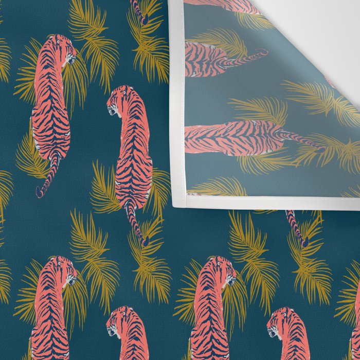 Paisley Tiger - navy Wall Tapestry Gallery Image 3