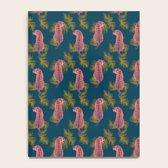 Paisley Tiger - navy Notebook Gallery Image 4