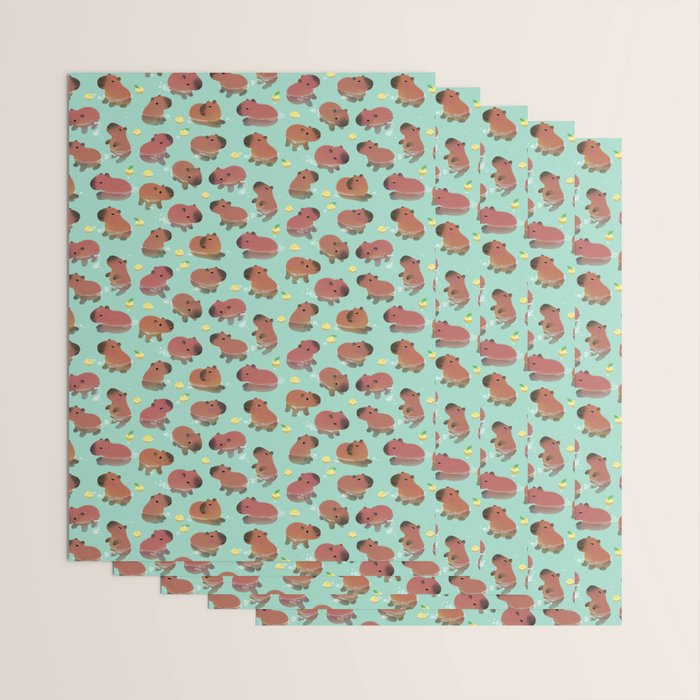 Capybath time Wrapping Paper Gallery Image 3