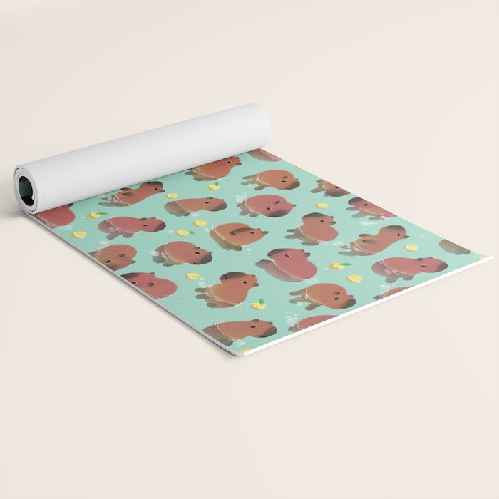 Capybath time Yoga Mat Gallery Image 2