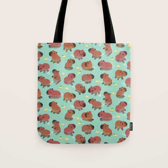 Capybath time Tote Bag Gallery Image 1