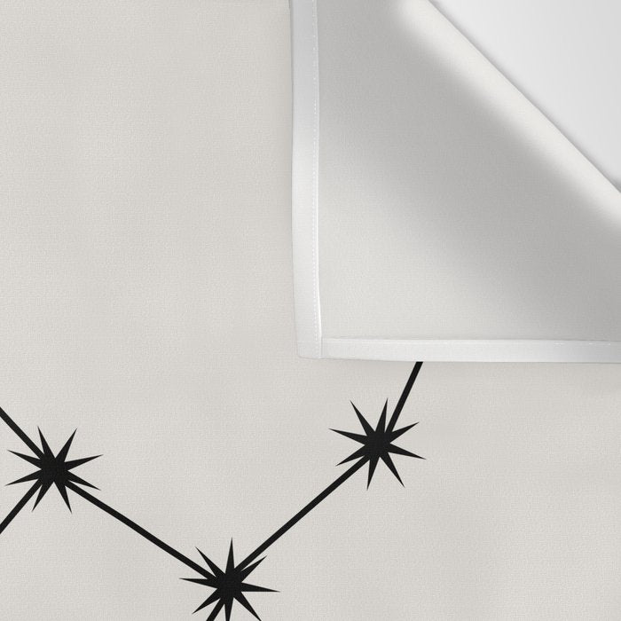 Virgo Zodiac Star Constellation Line Art White Wall Tapestry Gallery Image 3