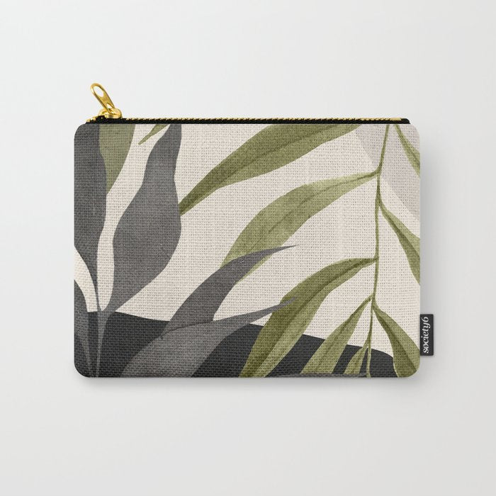 Abstract Art Tropical Leaves 92 Carry All Pouch Gallery Image 1