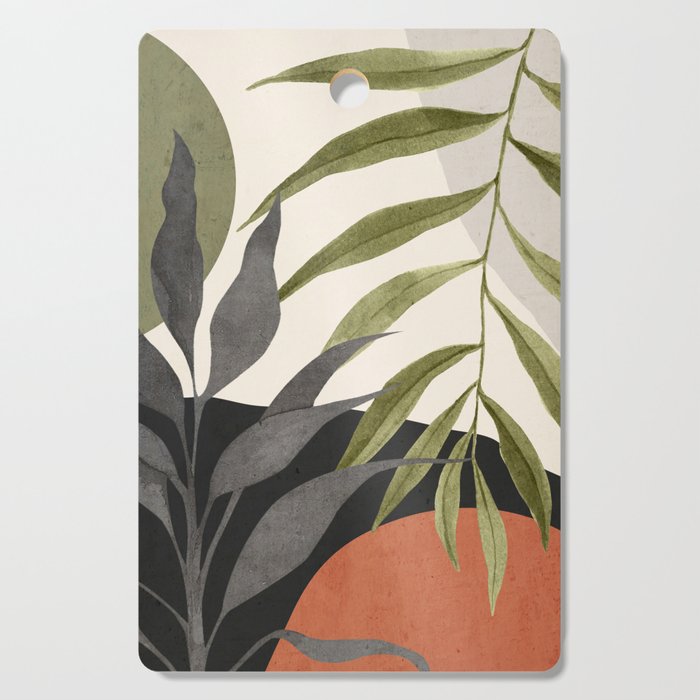 Abstract Art Tropical Leaves 92 Cutting Board Gallery Image 1