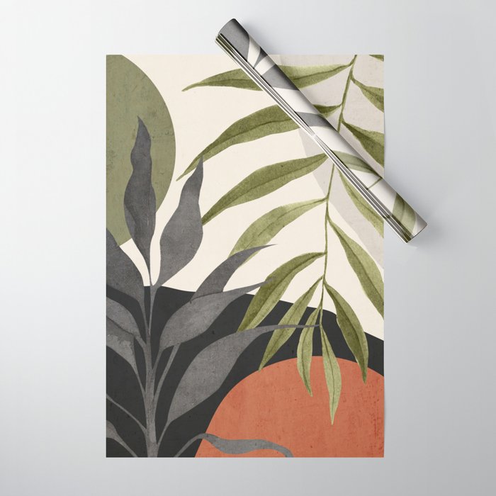 Abstract Art Tropical Leaves 92 Wrapping Paper Gallery Image 1