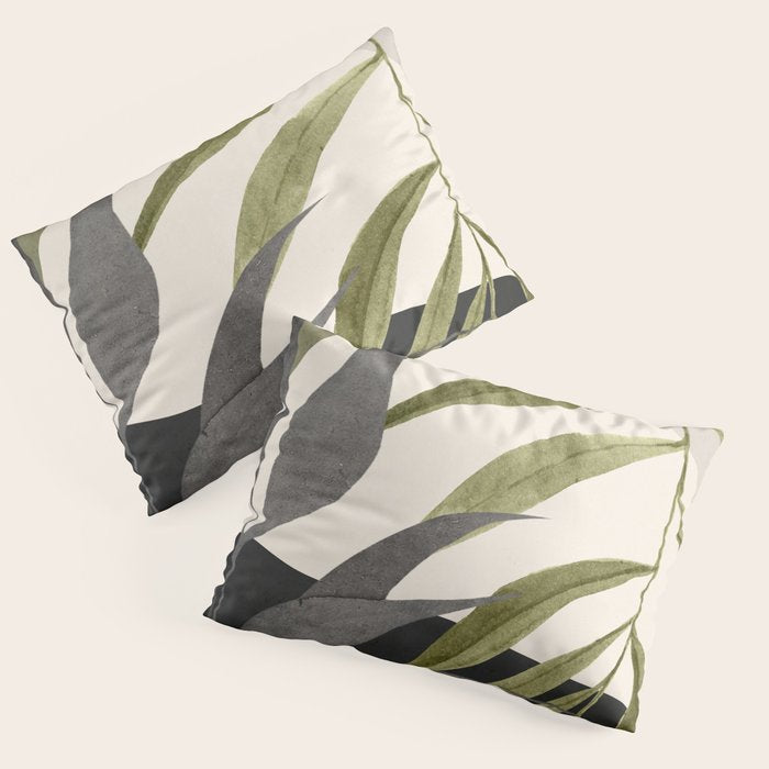 Abstract Art Tropical Leaves 92 Pillow Sham Gallery Image 3