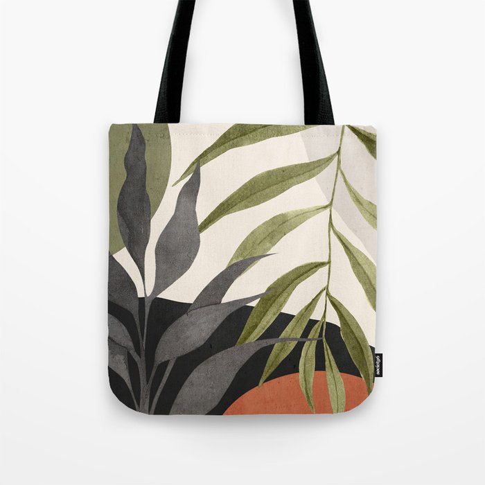 Abstract Art Tropical Leaves 92 Tote Bag Gallery Image 1
