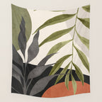 Abstract Art Tropical Leaves 92 Wall Tapestry Gallery Image 4