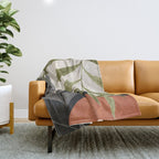 Abstract Art Tropical Leaves 92 Throw Blanket Gallery Image 1