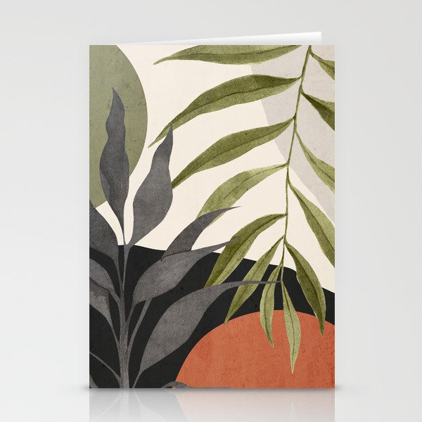 Abstract Art Tropical Leaves 92 Stationery Card Gallery Image 1