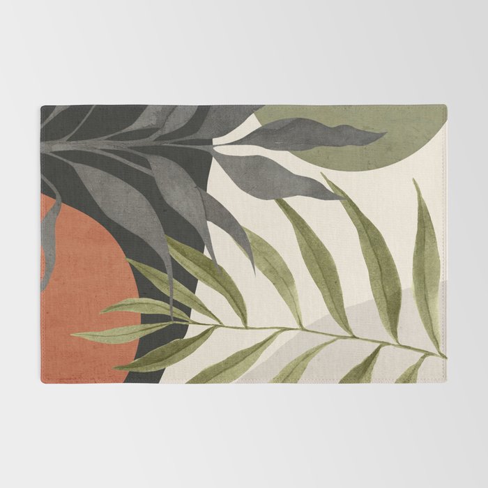 Abstract Art Tropical Leaves 92 Rug Gallery Image 2