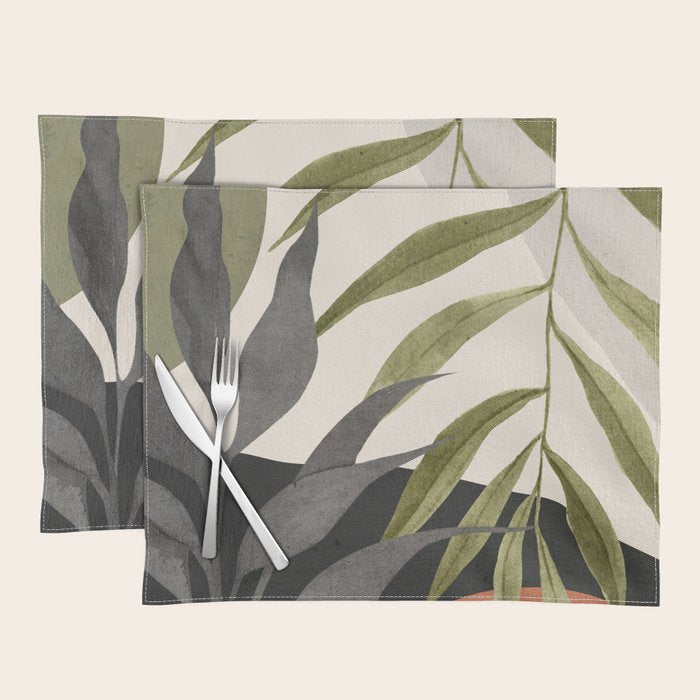 Abstract Art Tropical Leaves 92 Placemat Gallery Image 1