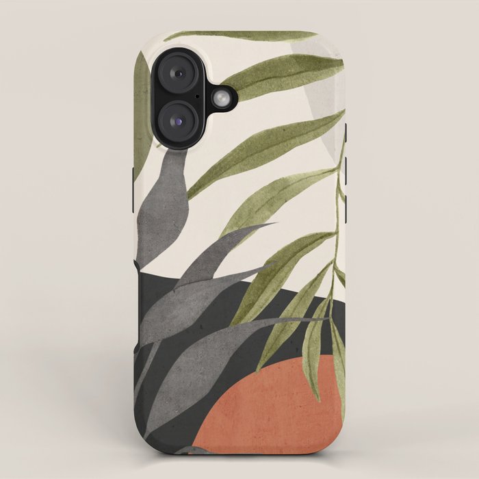 Abstract Art Tropical Leaves 92 iPhone Case Gallery Image 1