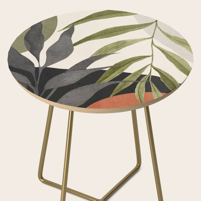 Abstract Art Tropical Leaves 92 Side Table Gallery Image 2