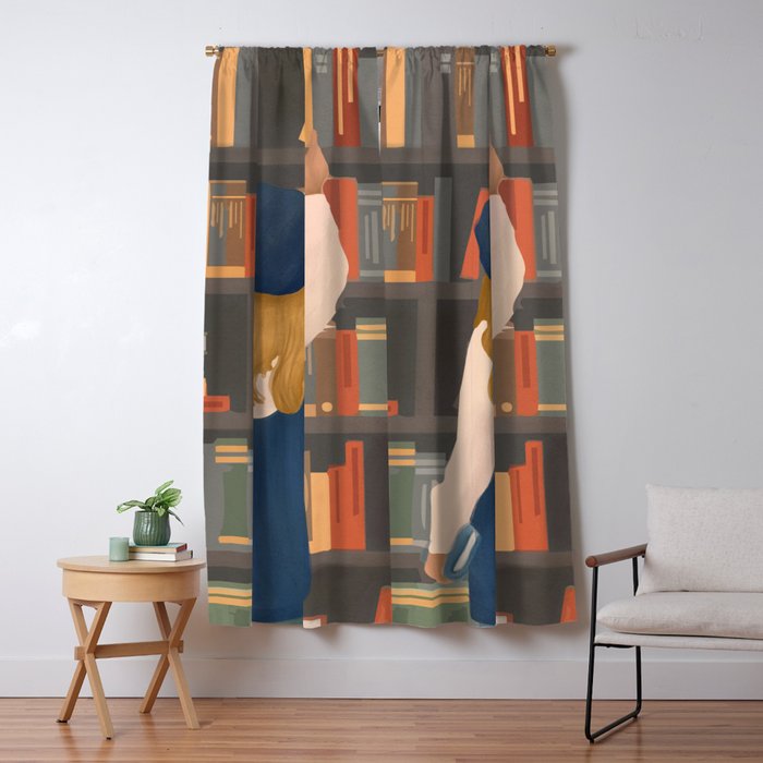 Library Love Window Curtain Gallery Image 1