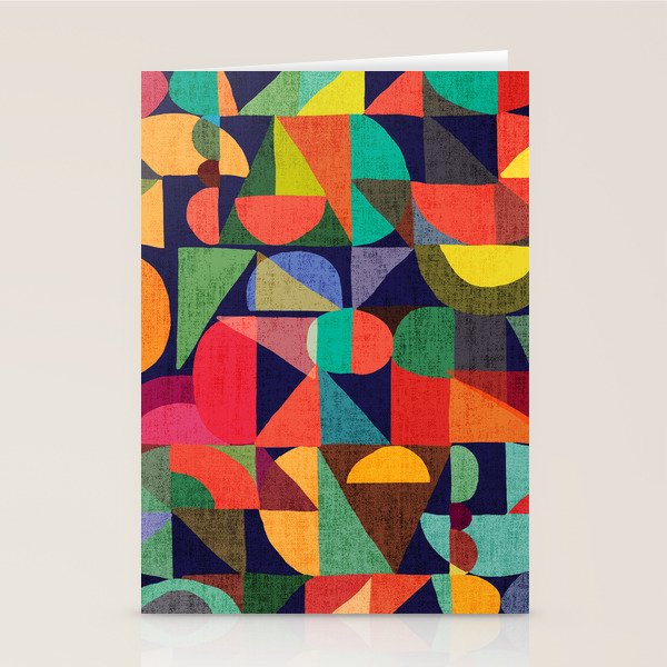 Color Blocks Stationery Card Gallery Image 1