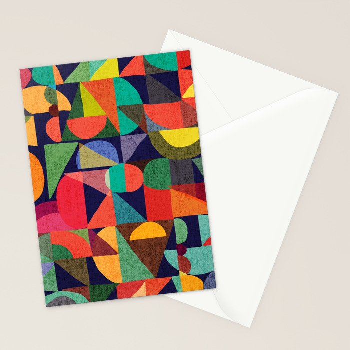 Color Blocks Stationery Card Gallery Image 2