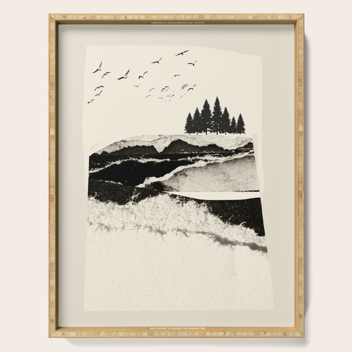 minimal collage/ Landscape Serving Tray Gallery Image 1