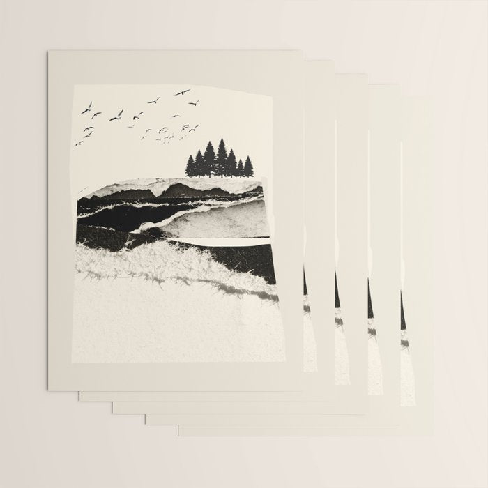 minimal collage/ Landscape Wrapping Paper Gallery Image 3