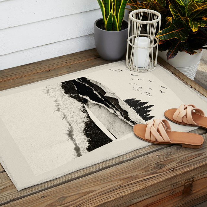 minimal collage/ Landscape Outdoor Rug Gallery Image 2