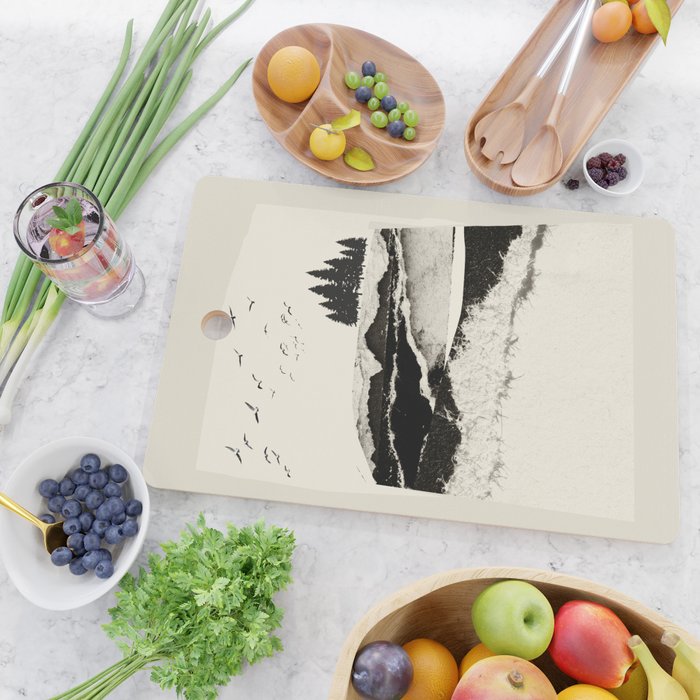 minimal collage/ Landscape Cutting Board Gallery Image 2