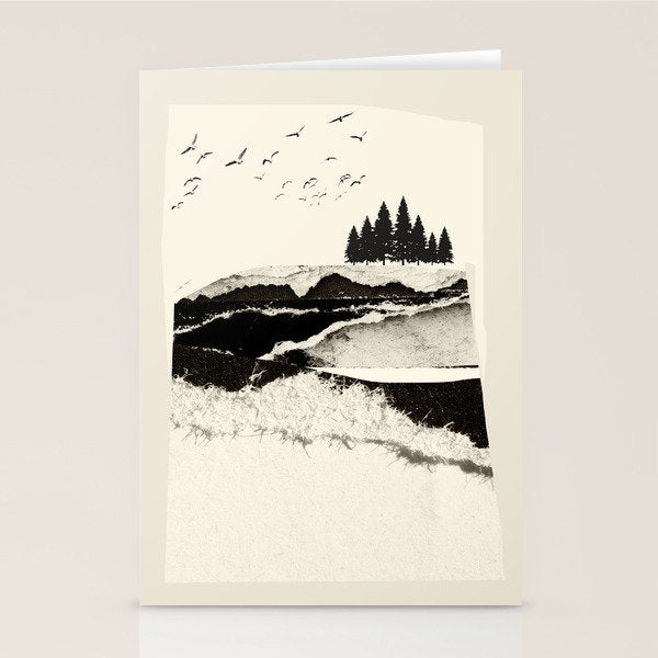 minimal collage/ Landscape Stationery Card Gallery Image 2