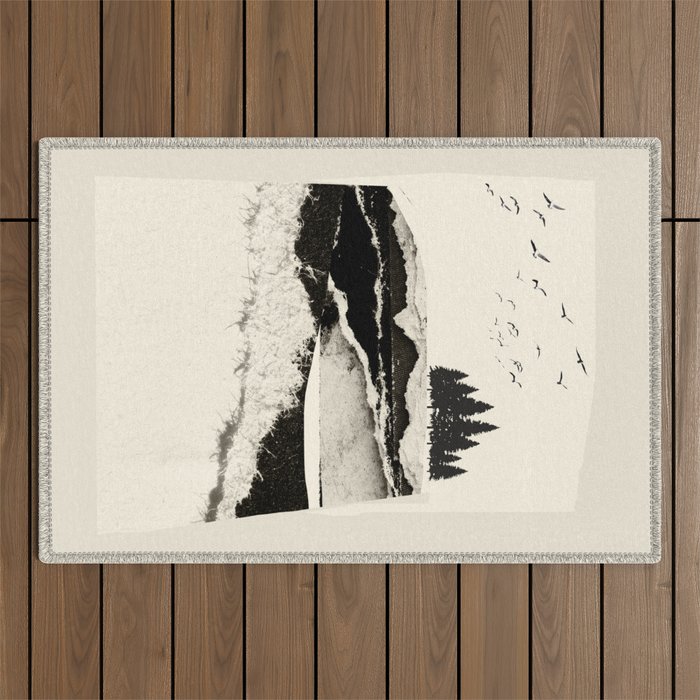minimal collage/ Landscape Outdoor Rug Gallery Image 1