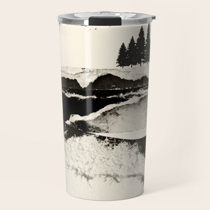 minimal collage/ Landscape Travel Mug Gallery Image 1