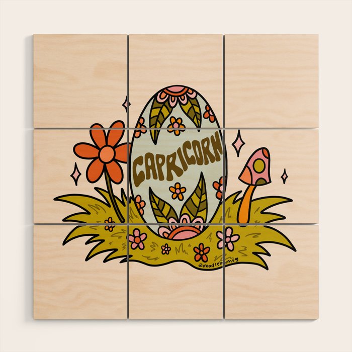 Capricorn Easter Egg Wood Wall Art Gallery Image 1