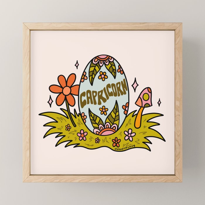 Capricorn Easter Egg Mini Art Print Gallery Image 1