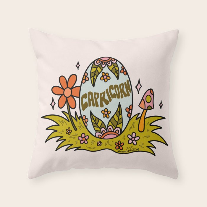 Capricorn Easter Egg Throw Pillow Gallery Image 6