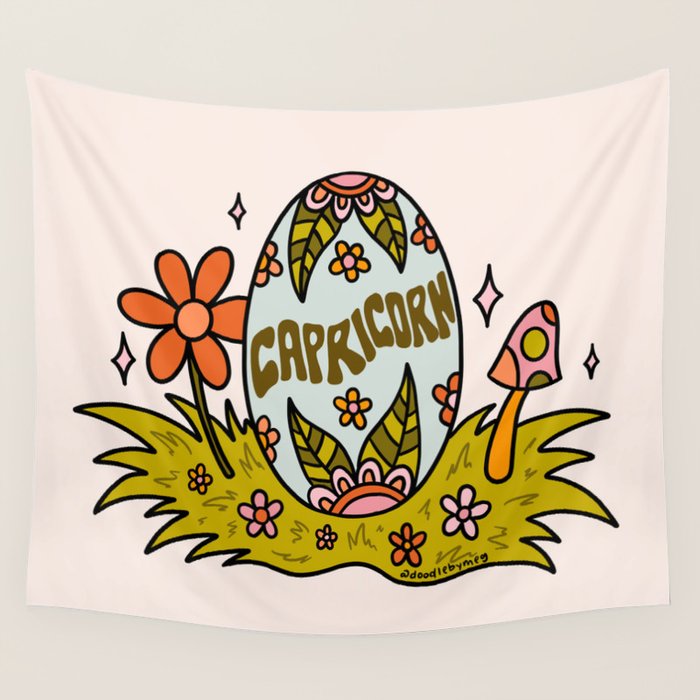 Capricorn Easter Egg Wall Tapestry Gallery Image 1