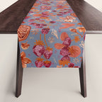 Garden Vegetables & Fresh Fruit in Grey & Rust Table Runner Gallery Image 1