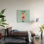 Dabbing Santa I Sleigh Wood Wall Art Gallery Image 2