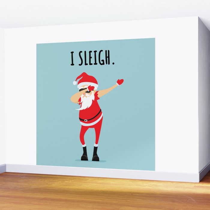 Dabbing Santa I Sleigh Wall Mural Gallery Image 2